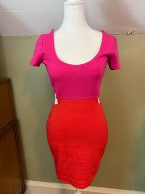 Lucca Couture Color Block Bodycon Cut-Out Dress